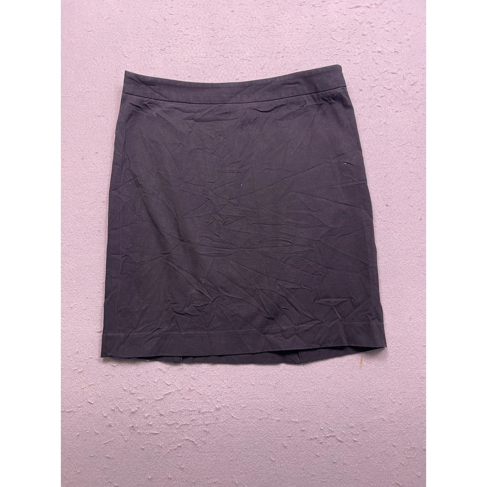Gap Skirt Stretch Cotton Blend Black Solid 6 W32 Womens